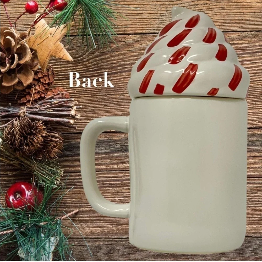 RAE DUNN ceramic Peppermint Mocha Mug & Topper Christmas Large mug collection